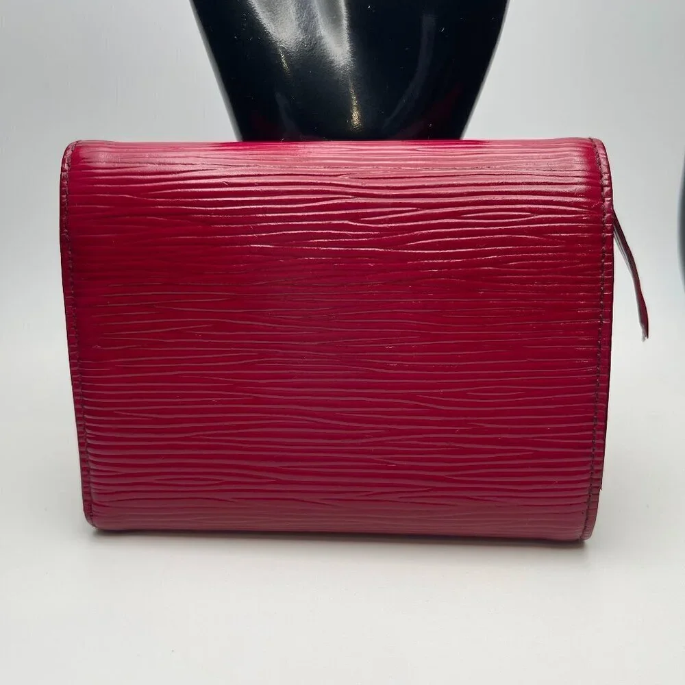 Louis Vuitton Red Epi Leather Victorine Compact Wallet - Preowned